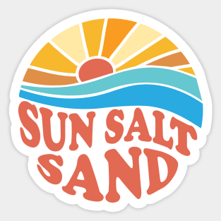 Retro Sunset Sun Salt Sand Sticker